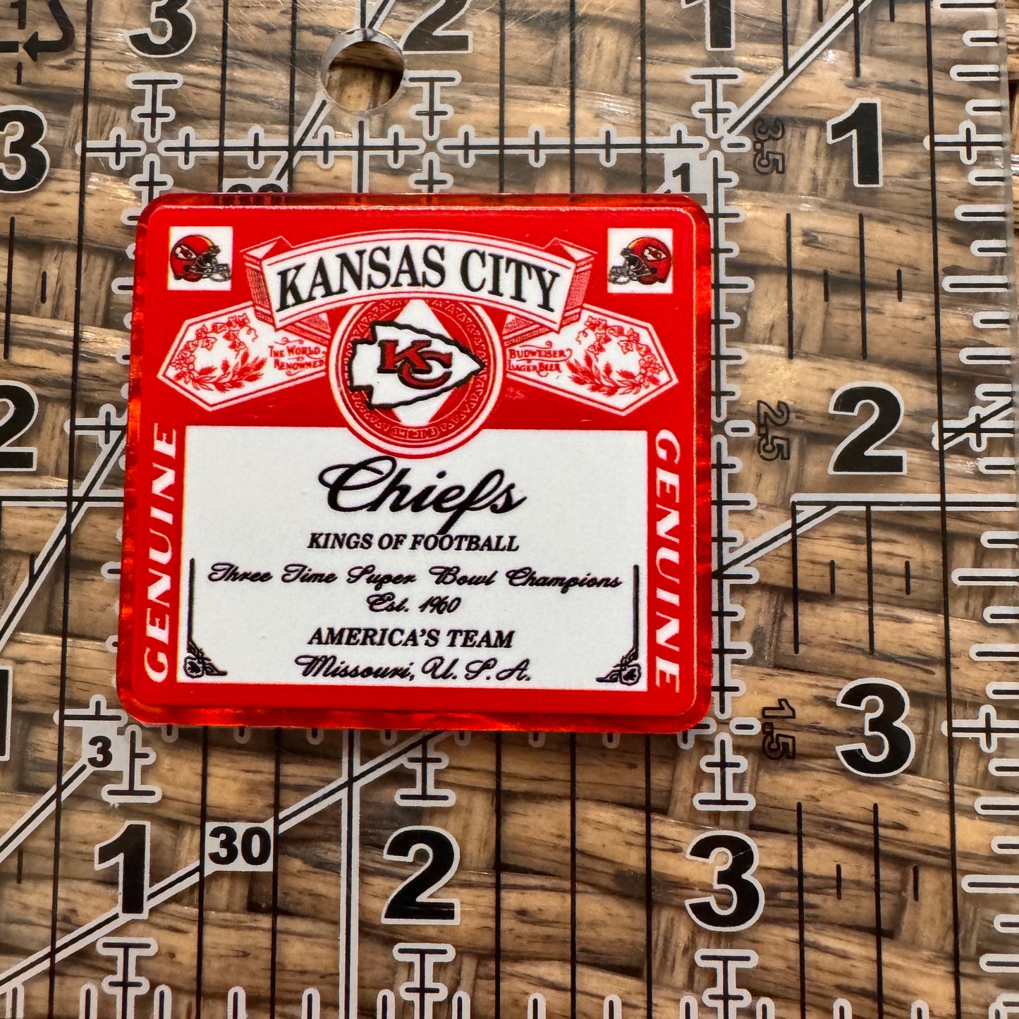 Kc Chief Football Sports  Flatback,  Planar, Cabochon, Single Pc