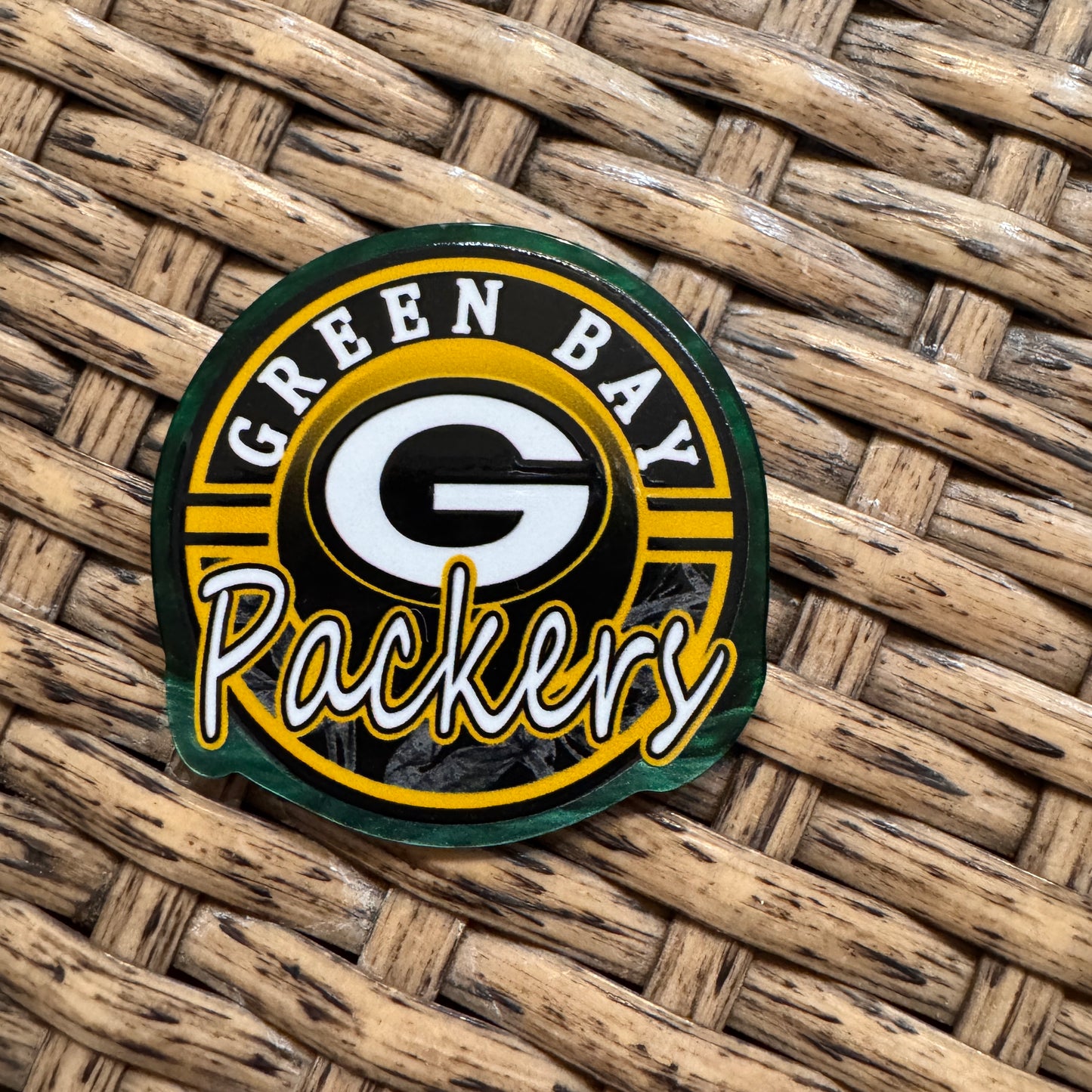 Green Bay Packers Football Sports  Flatback,  Planar, Cabochon, Single Pc