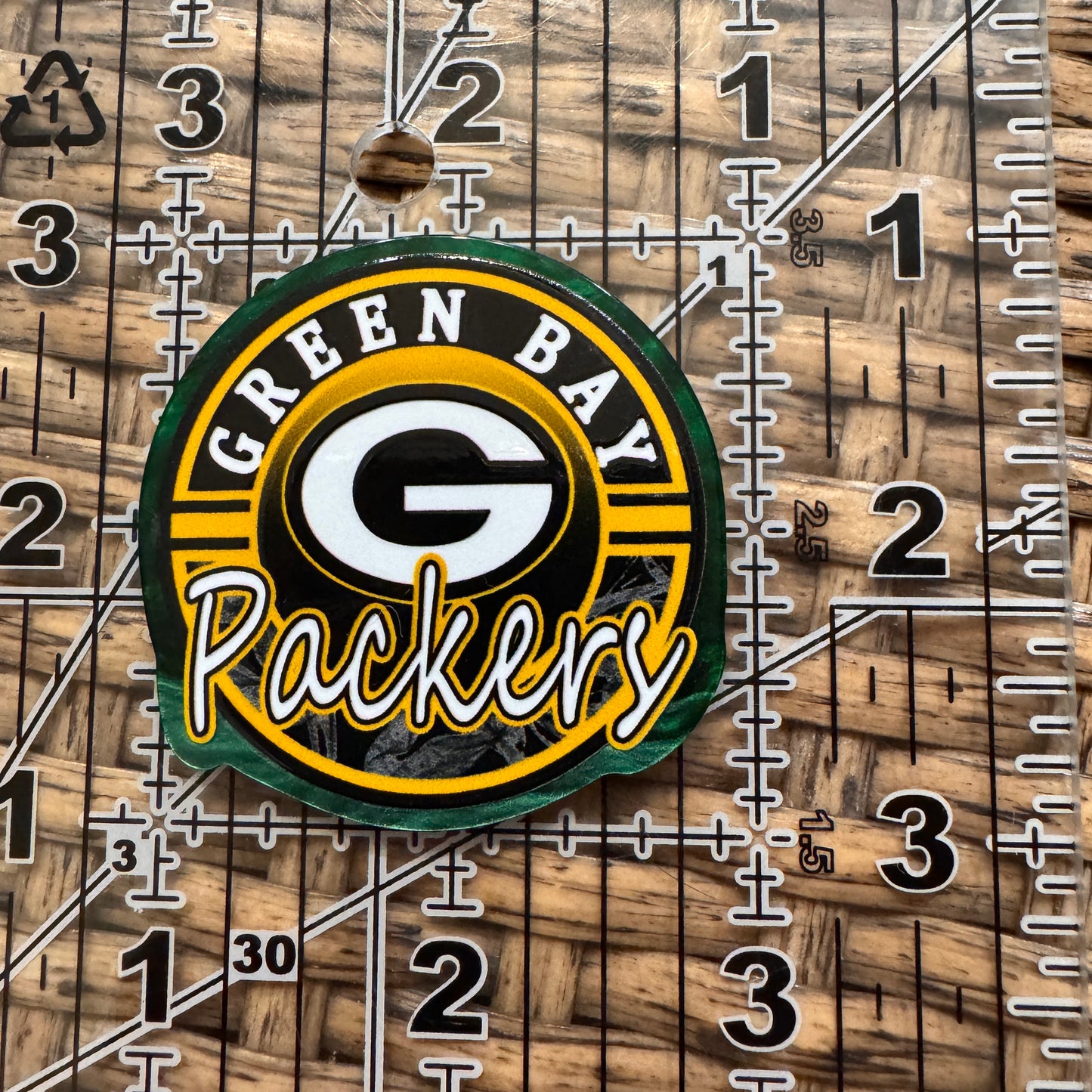 Green Bay Packers Football Sports  Flatback,  Planar, Cabochon, Single Pc