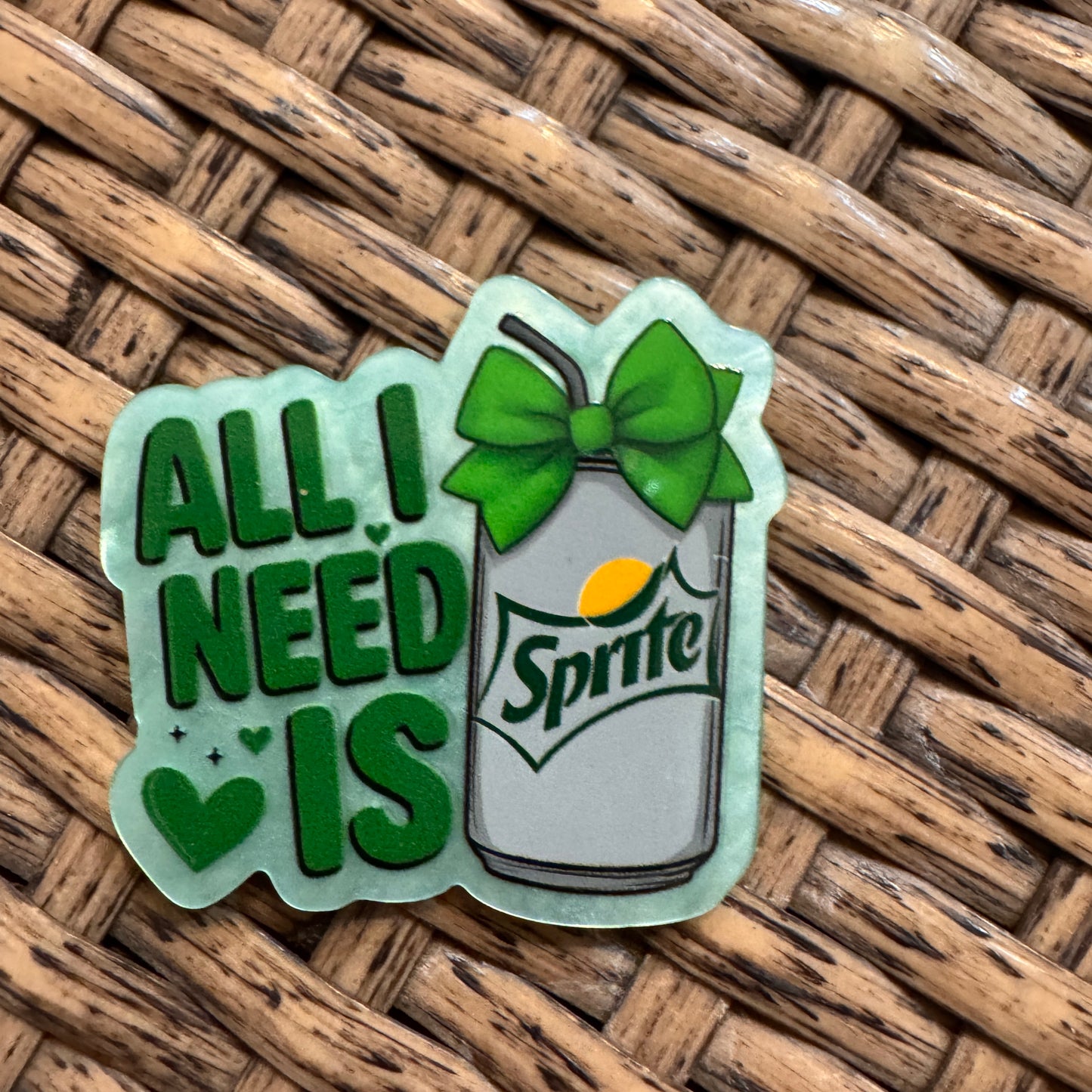 Sprite Soda Pop Flatback,  Planar, Cabochon, Single Pc