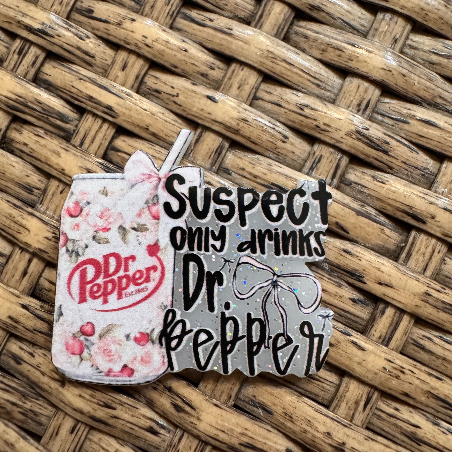 Dr Pepper Soda Pop Flatback,  Planar, Cabochon, Single Pc
