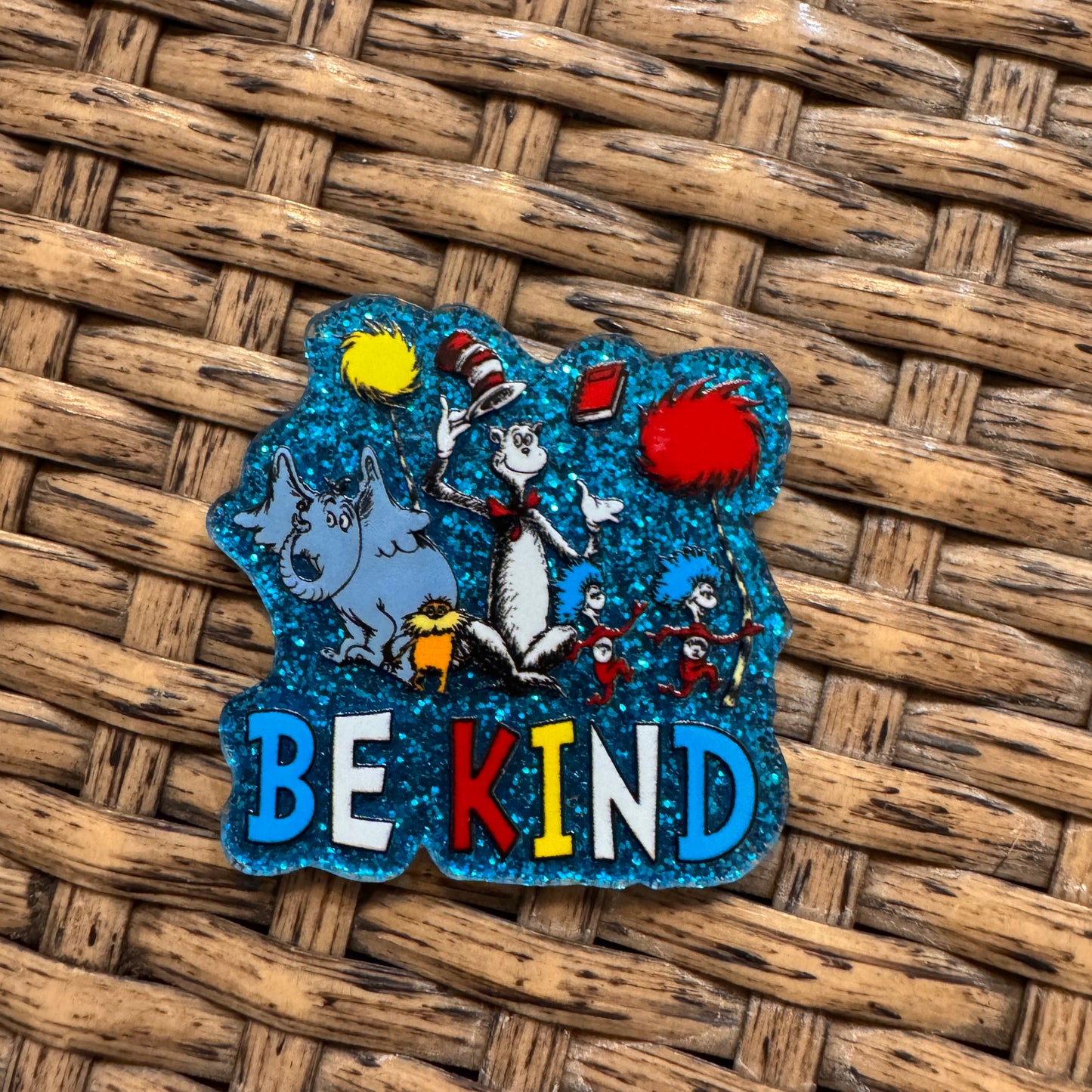 Be Kind Dr Seuss Flatback,  Planar, Cabochon, Single Pc