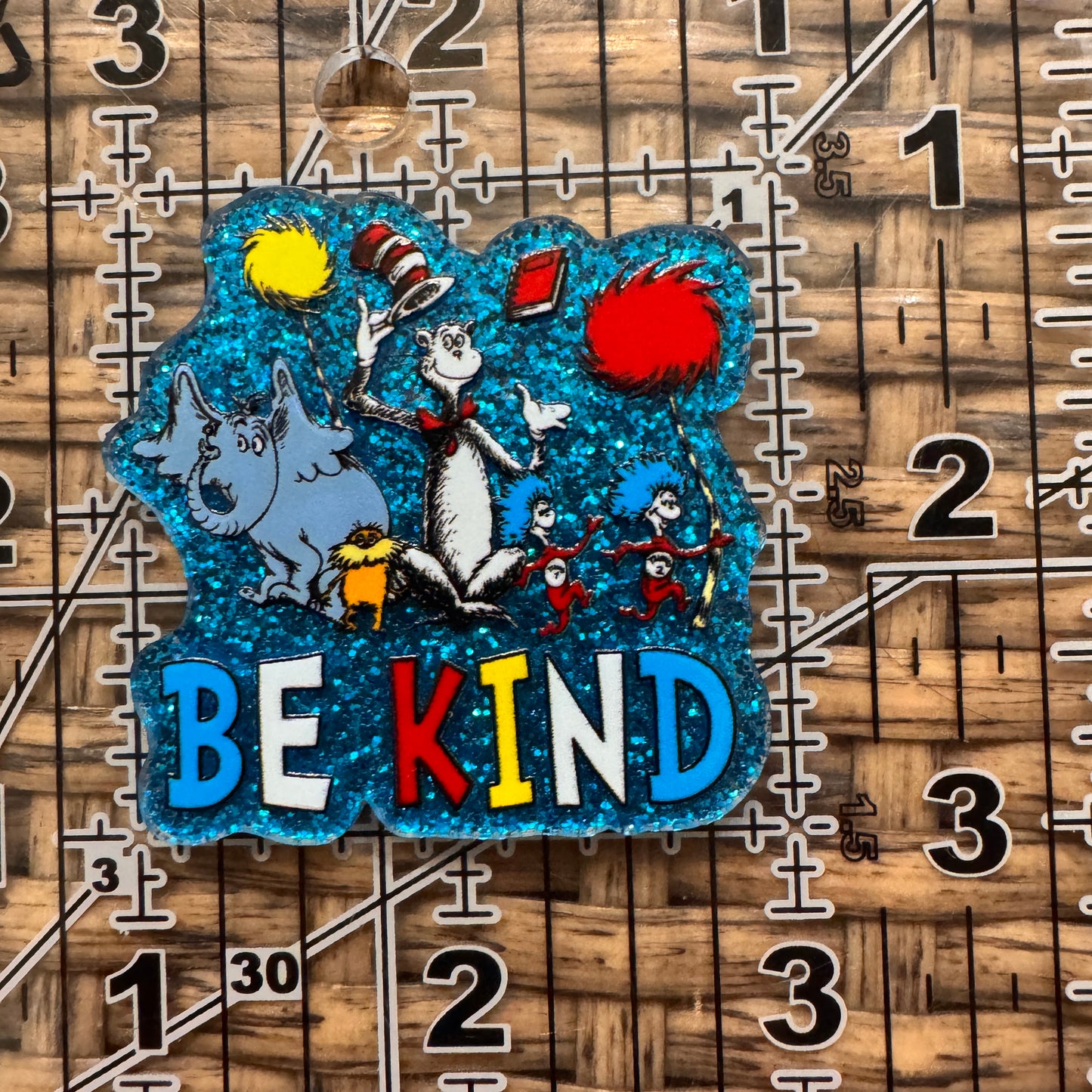 Be Kind Dr Seuss Flatback,  Planar, Cabochon, Single Pc