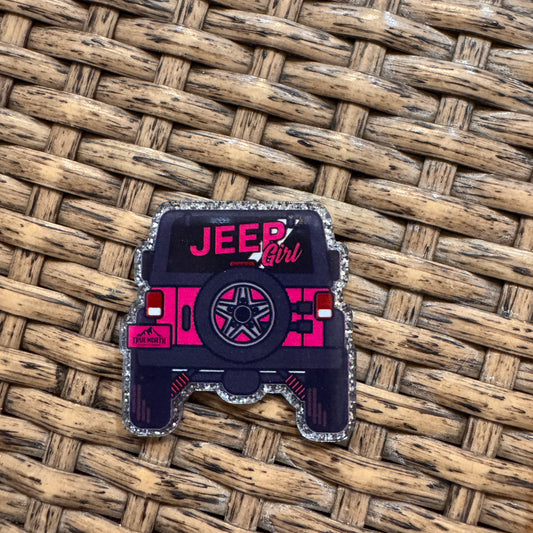 Jeep Girl  Flatback,  Planar, Cabochon, Single Pc
