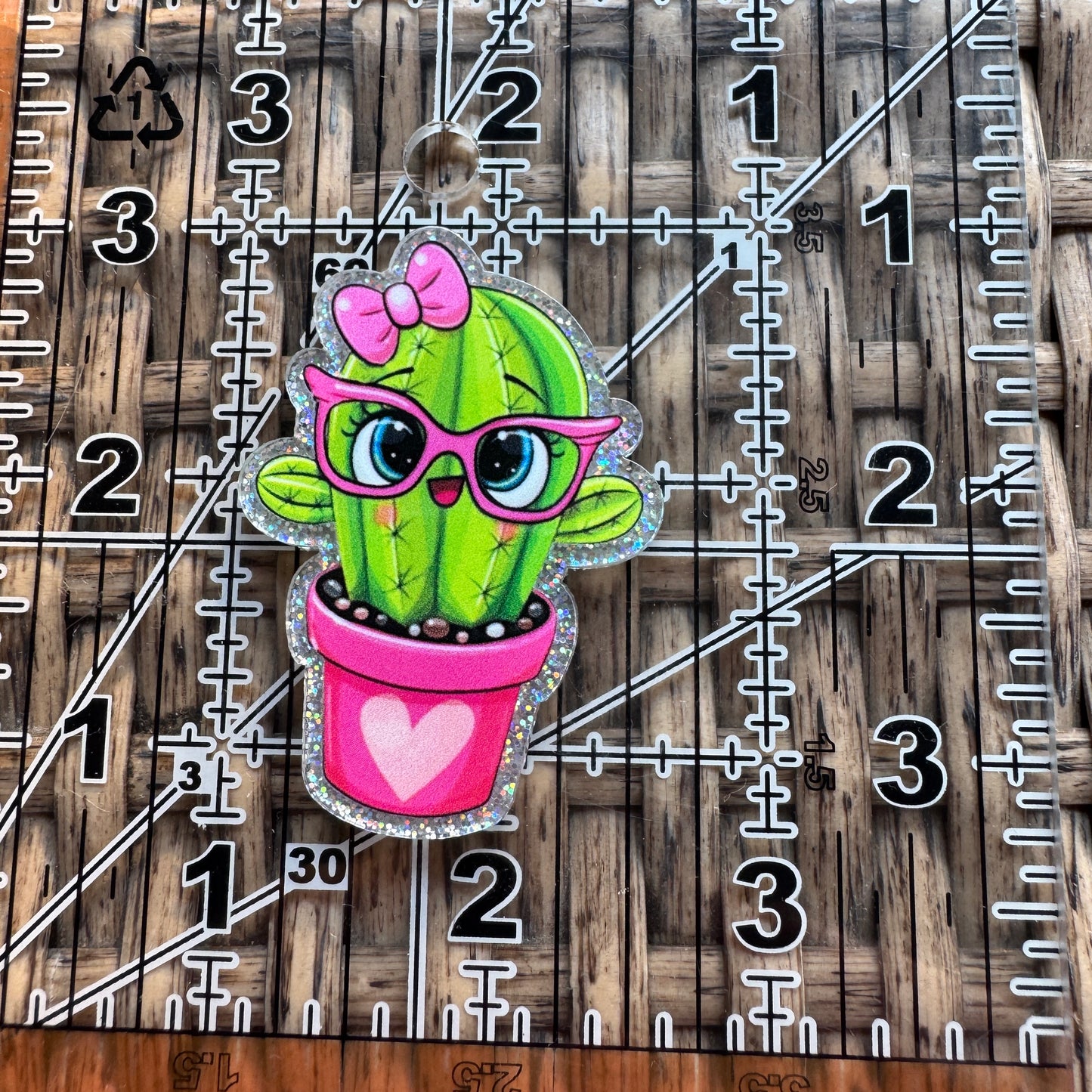 Acrylic Flatback,  Planar, Cabochon, Single Pc - Cute Cactus