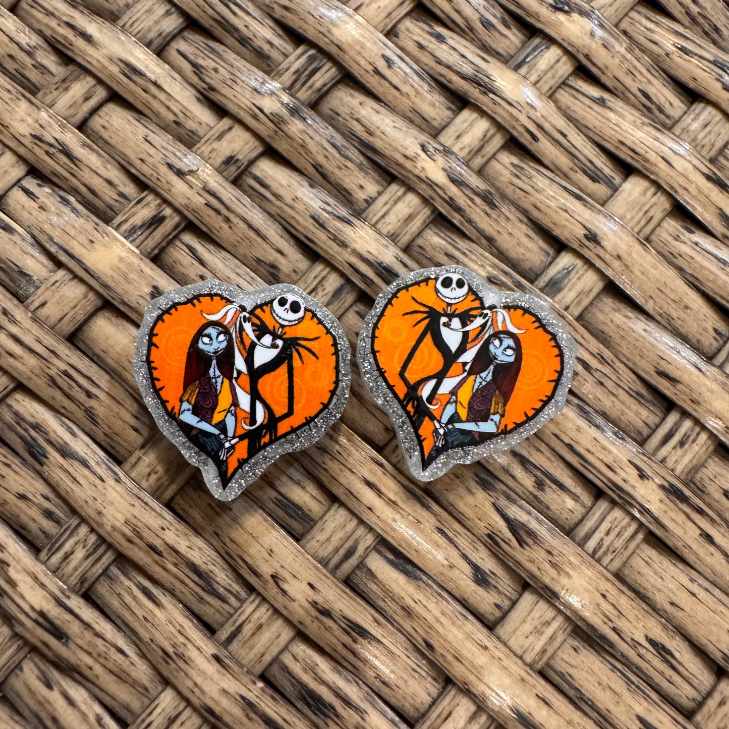 Small Acrylic Focal Bead Set of Two  – Double-Sided Image Charms for Beadable Pens, Badge Reels, Keychains, Jewelry, Junk Cases