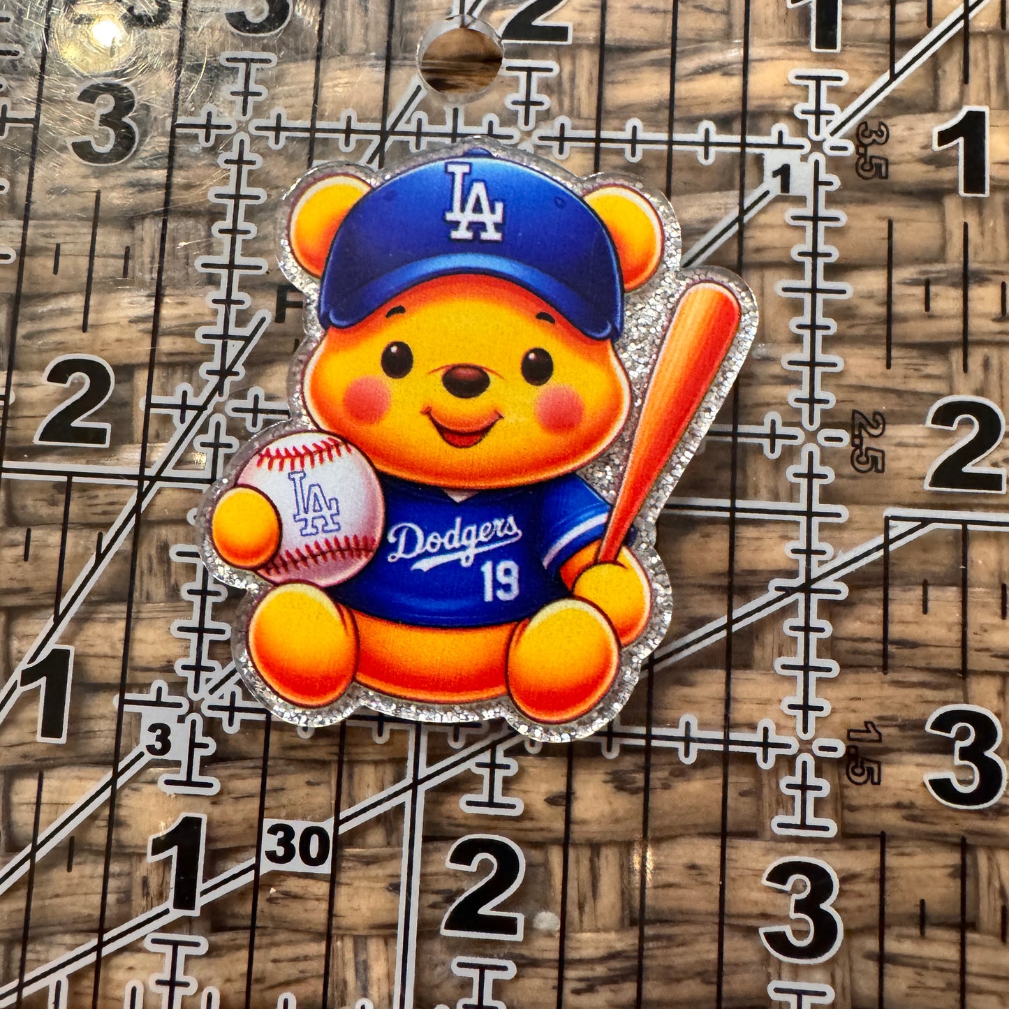 Dodgers Flatback,  Planar, Cabochon, Single Pc