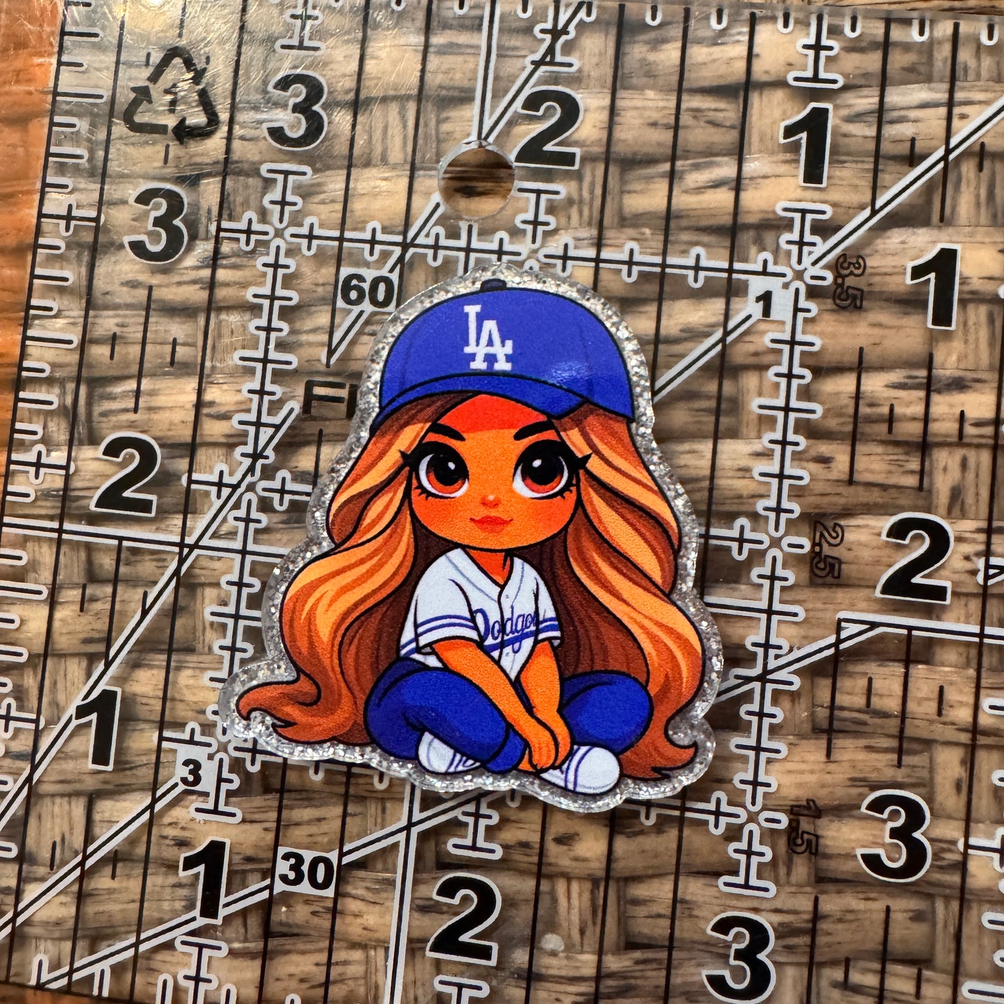 Dodgers Flatback,  Planar, Cabochon, Single Pc