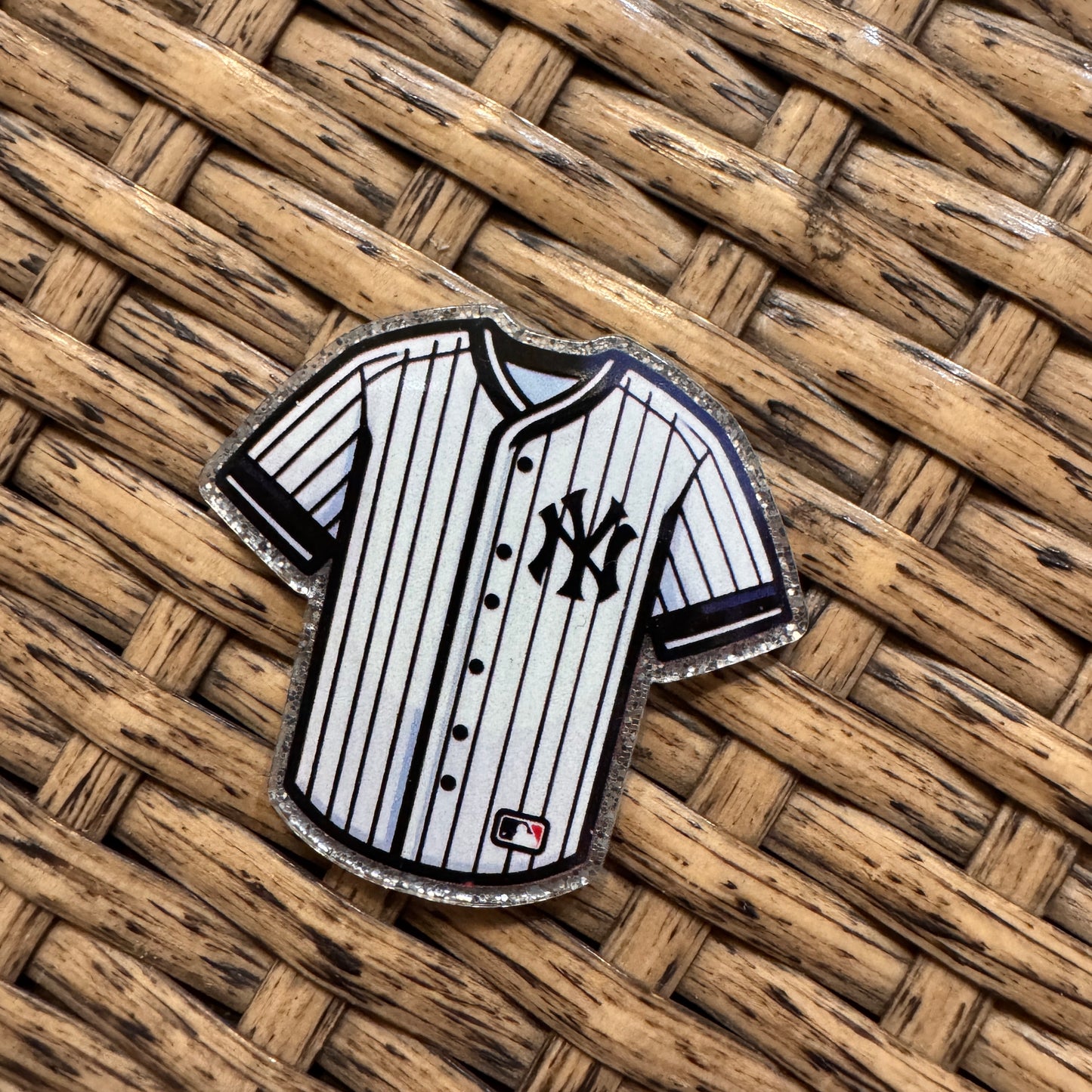 NY Baseball Flatback,  Planar, Cabochon, Single Pc