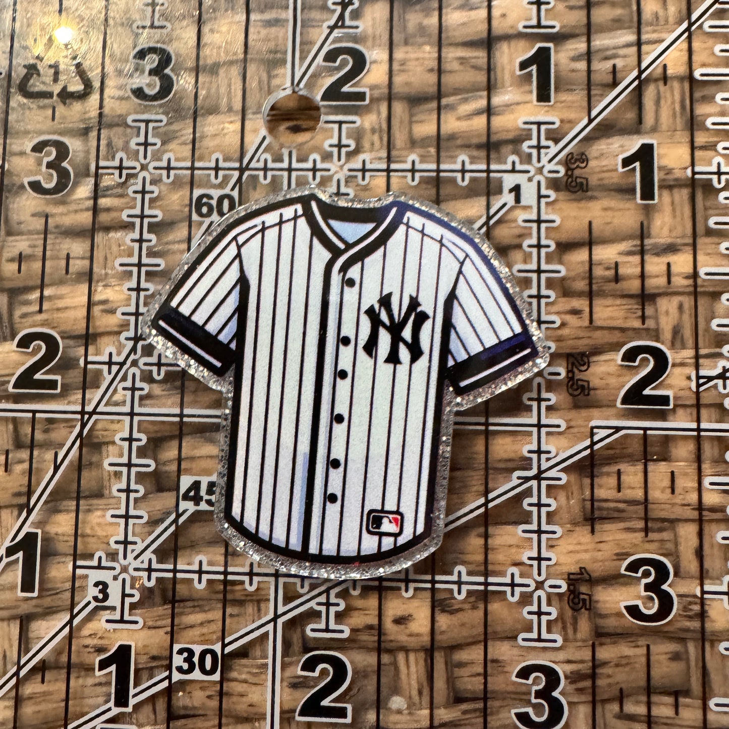 NY Baseball Flatback,  Planar, Cabochon, Single Pc
