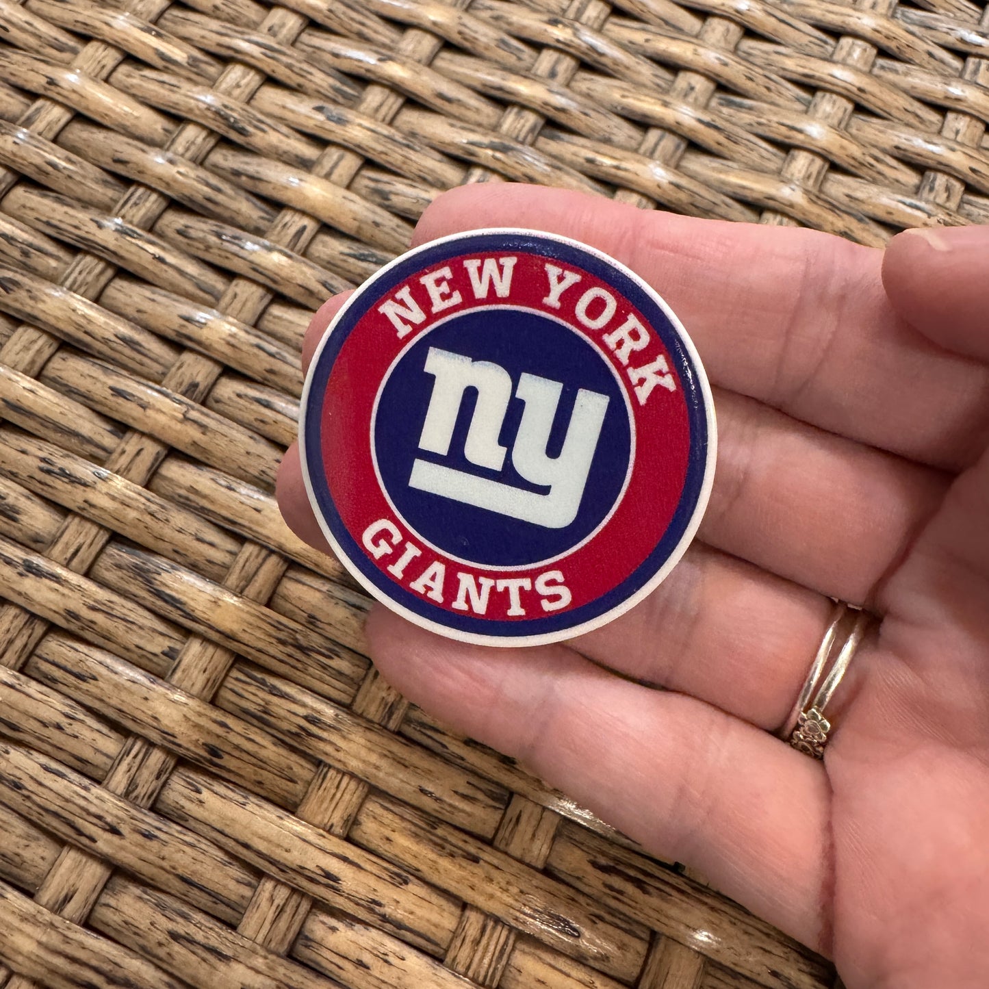 NY Giants Baseball Flatback,  Planar, Cabochon, Single Pc