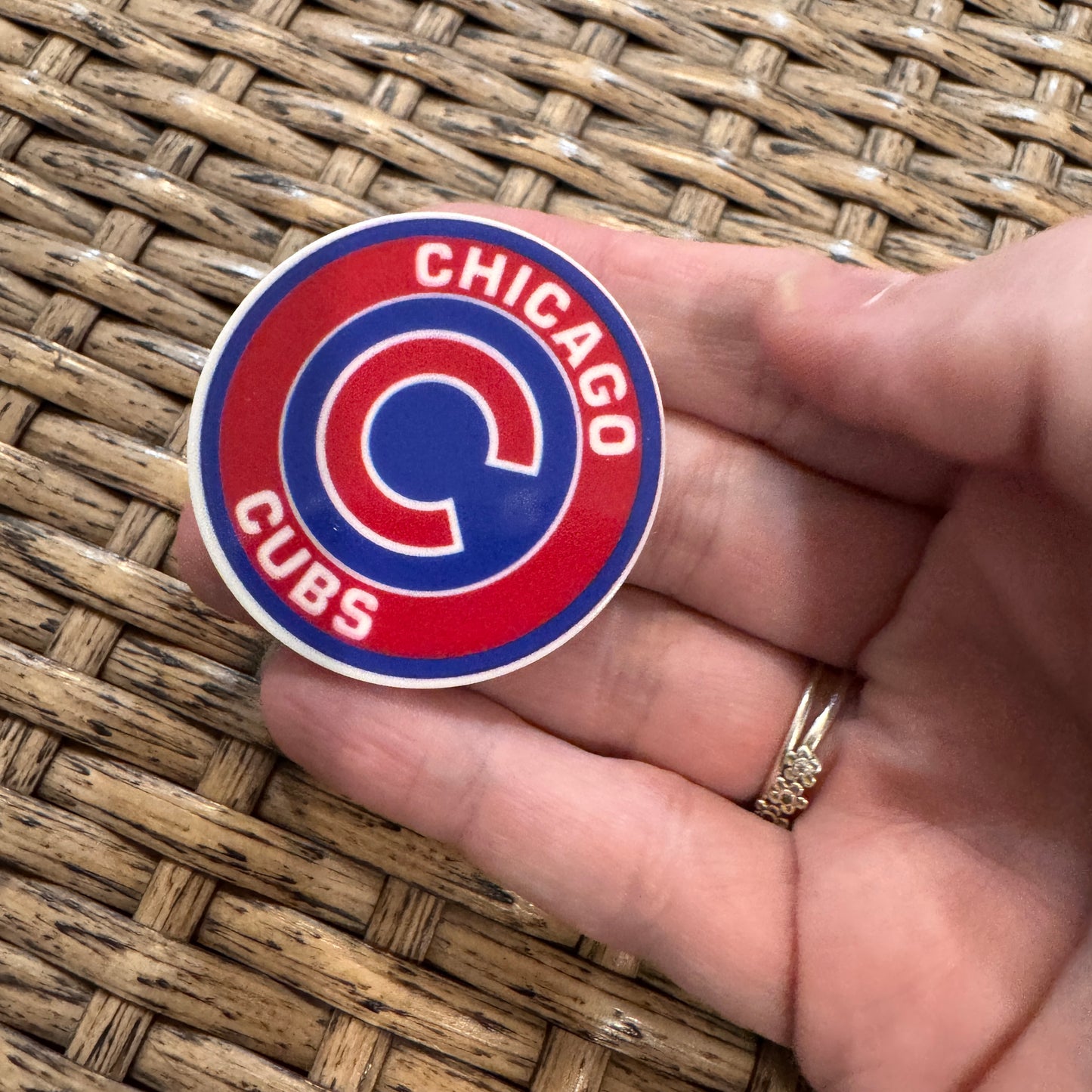 Chicago Bears Baseball Flatback,  Planar, Cabochon, Single Pc