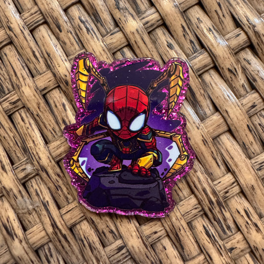 Spider Man Flatback,  Planar, Cabochon, Single Pc