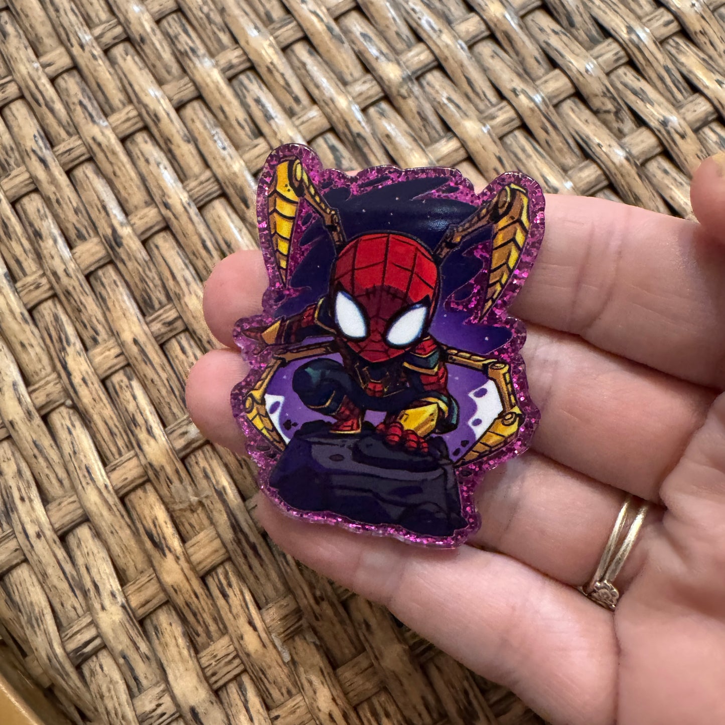 Spider Man Flatback,  Planar, Cabochon, Single Pc