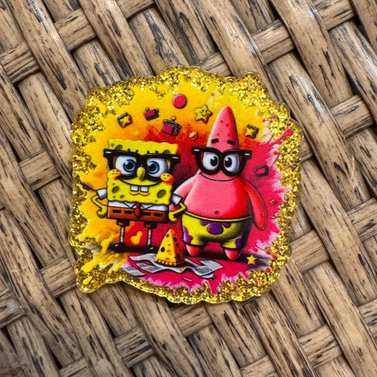 Sponge Bob Flatback,  Planar, Cabochon, Single Pc