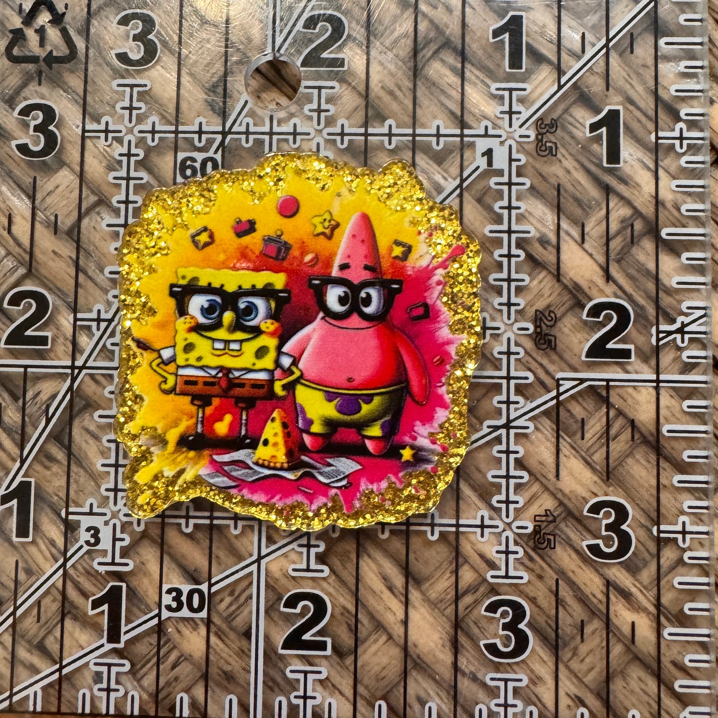 Sponge Bob Flatback,  Planar, Cabochon, Single Pc