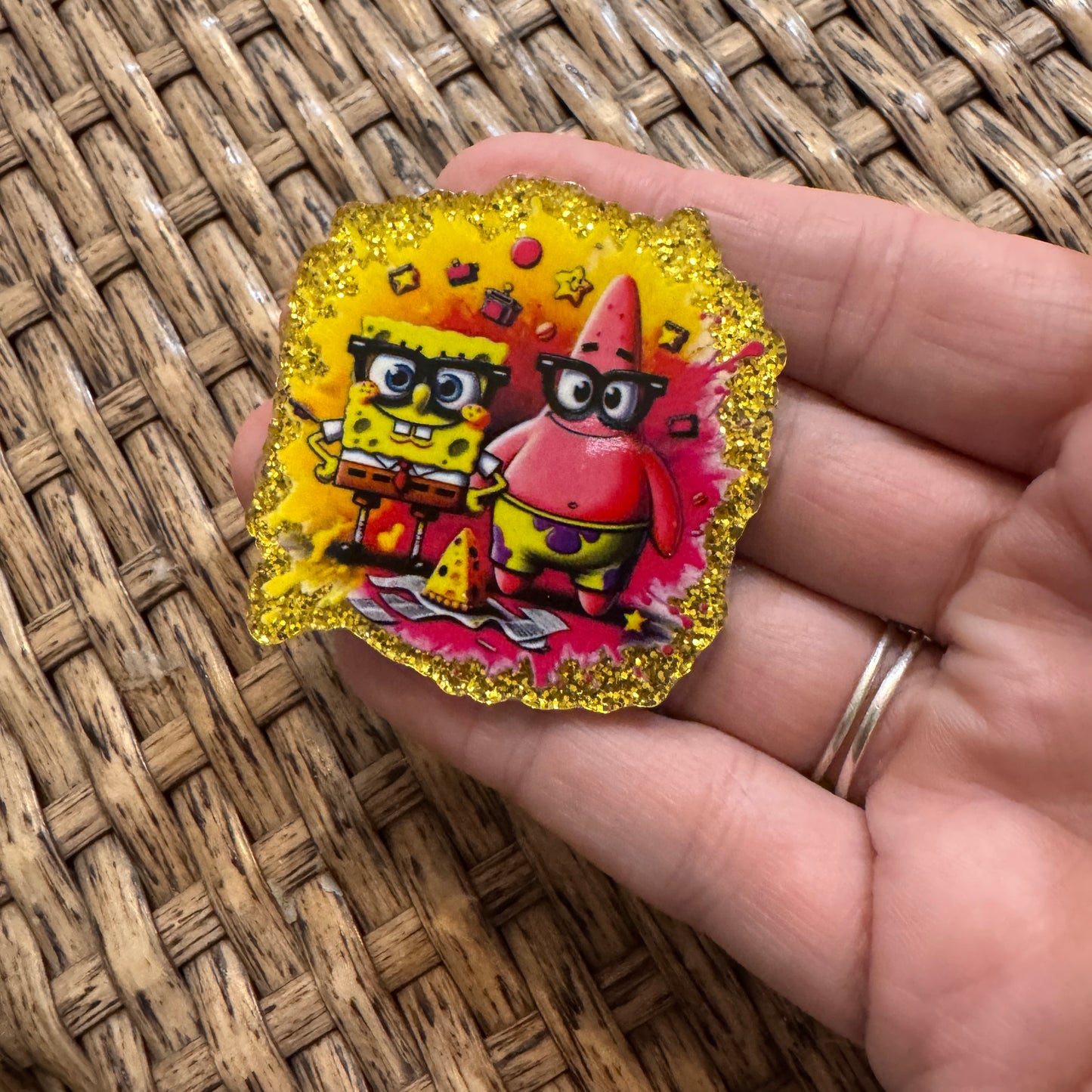 Sponge Bob Flatback,  Planar, Cabochon, Single Pc