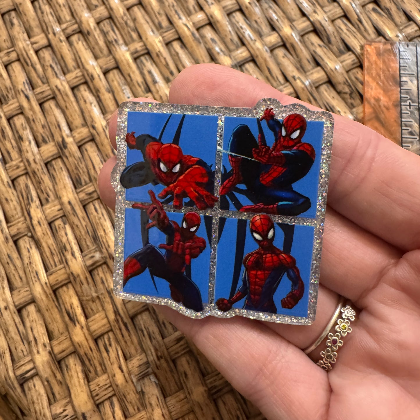 Spiderman  Flatback,  Planar, Cabochon, Single Pc