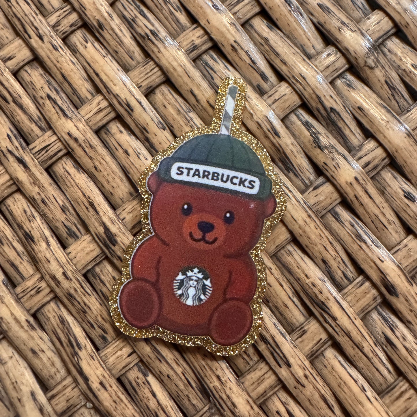 Starbucks Bear Cup Flatback,  Planar, Cabochon, Single Pc