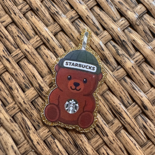 Starbucks Bear Cup Flatback,  Planar, Cabochon, Single Pc