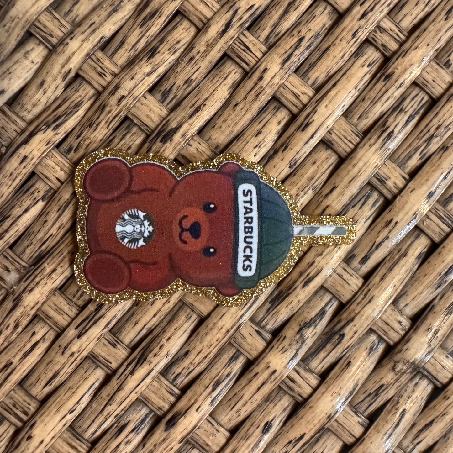 Starbucks Bear Cup Flatback,  Planar, Cabochon, Single Pc