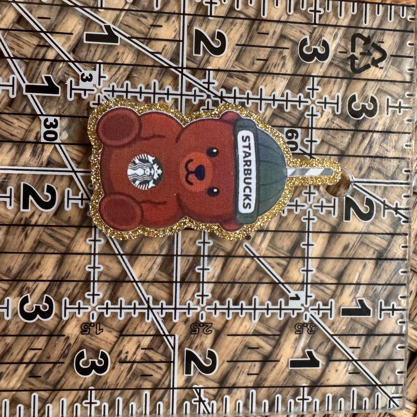 Starbucks Bear Cup Flatback,  Planar, Cabochon, Single Pc