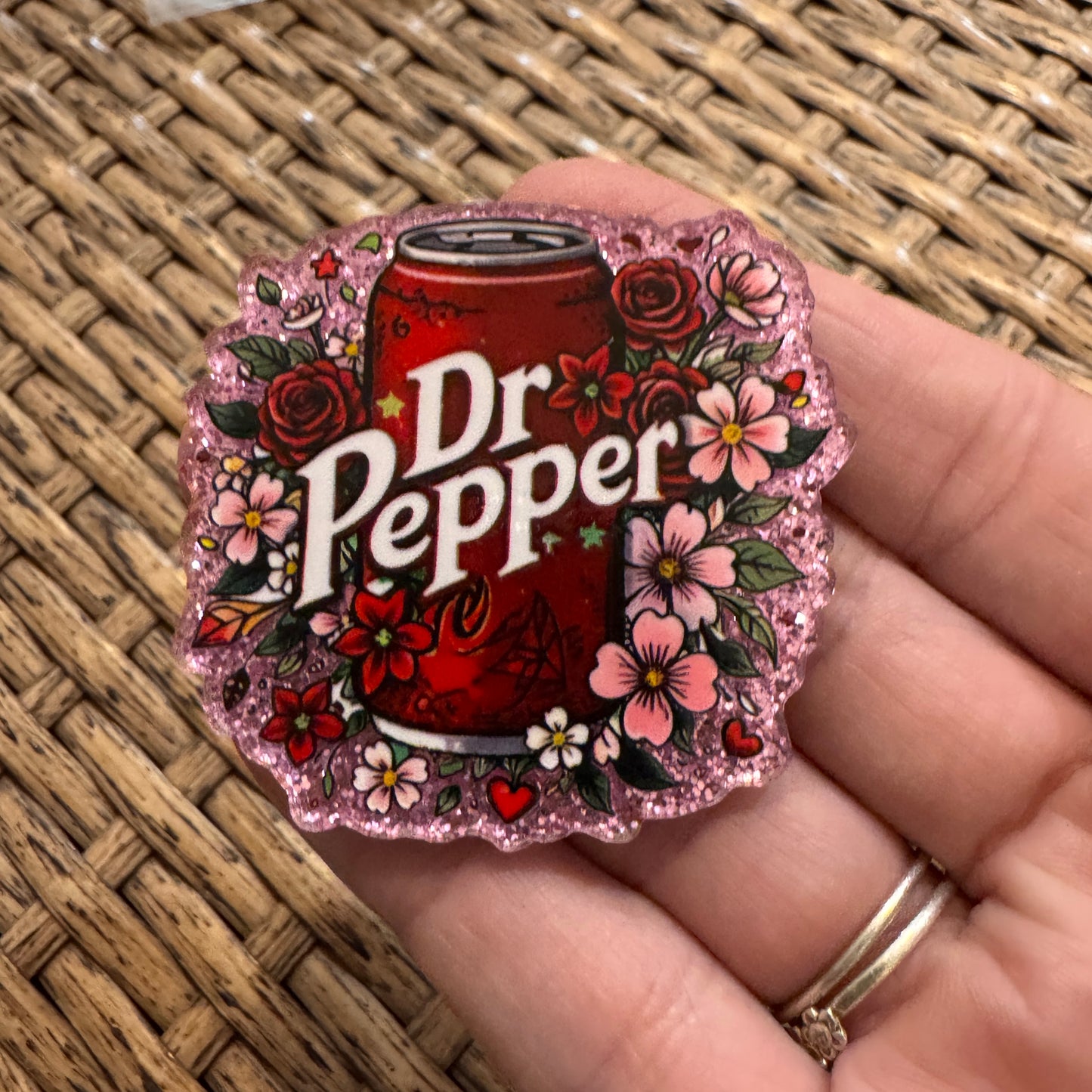 Dr Pepper  Flatback,  Planar, Cabochon, Single Pc