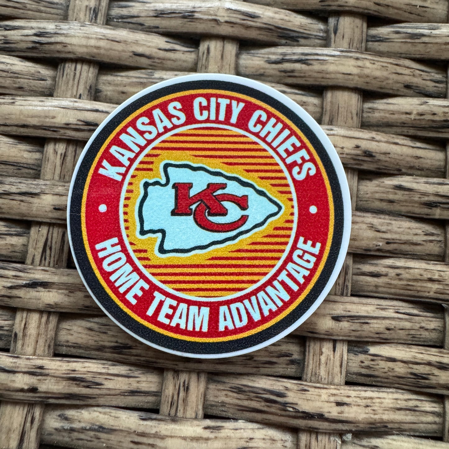 Acrylic Flatback,  Planar, Cabochon, Single Pc - KC Chiefs  football no glitter