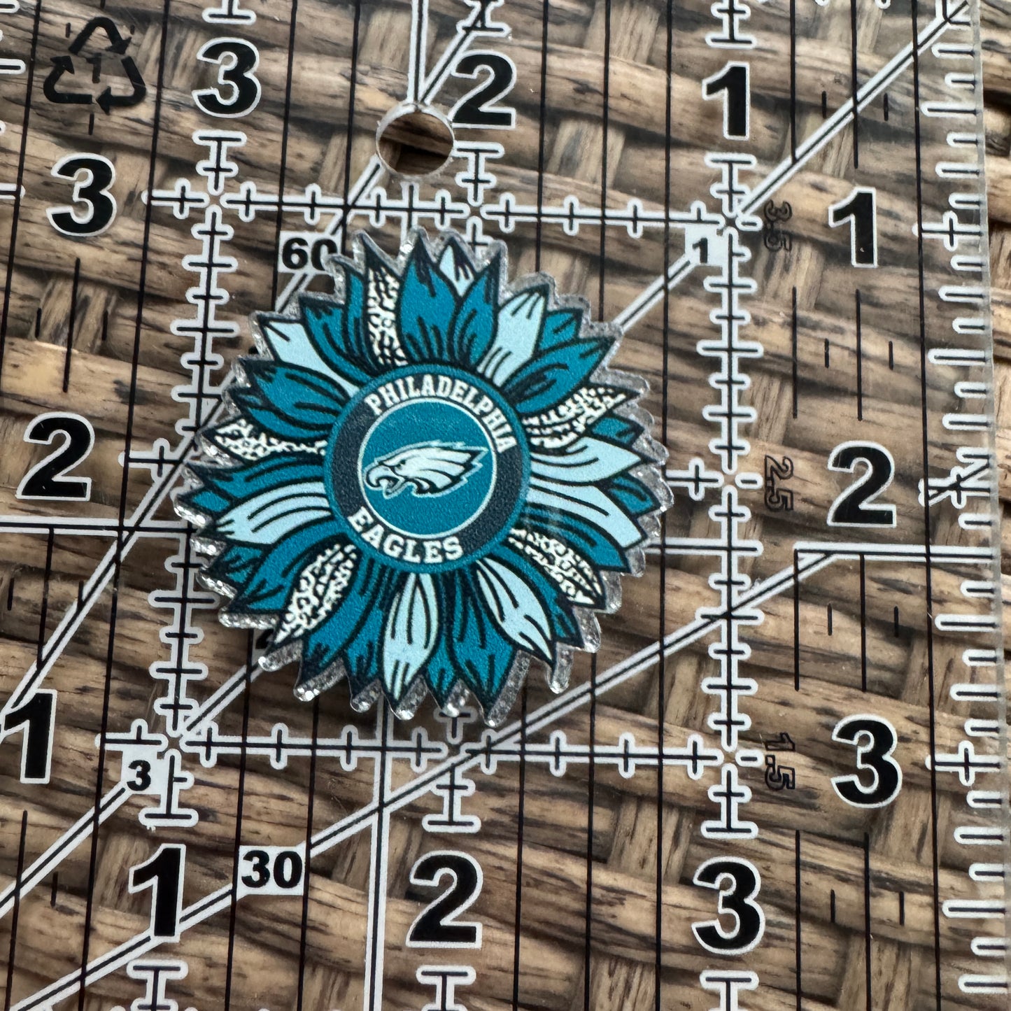 Acrylic Flatback,  Planar, Cabochon, Single Pc - Football Eagles