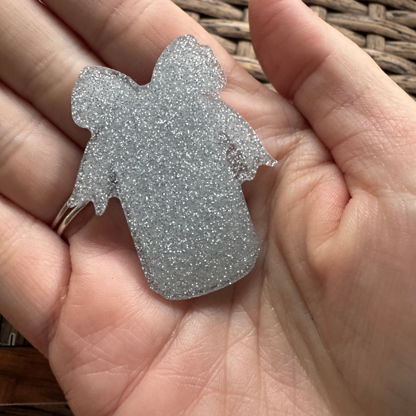 Acrylic Flatback,  Planar, Cabochon, Single Pc - Dr Pepper With A Bow, Small