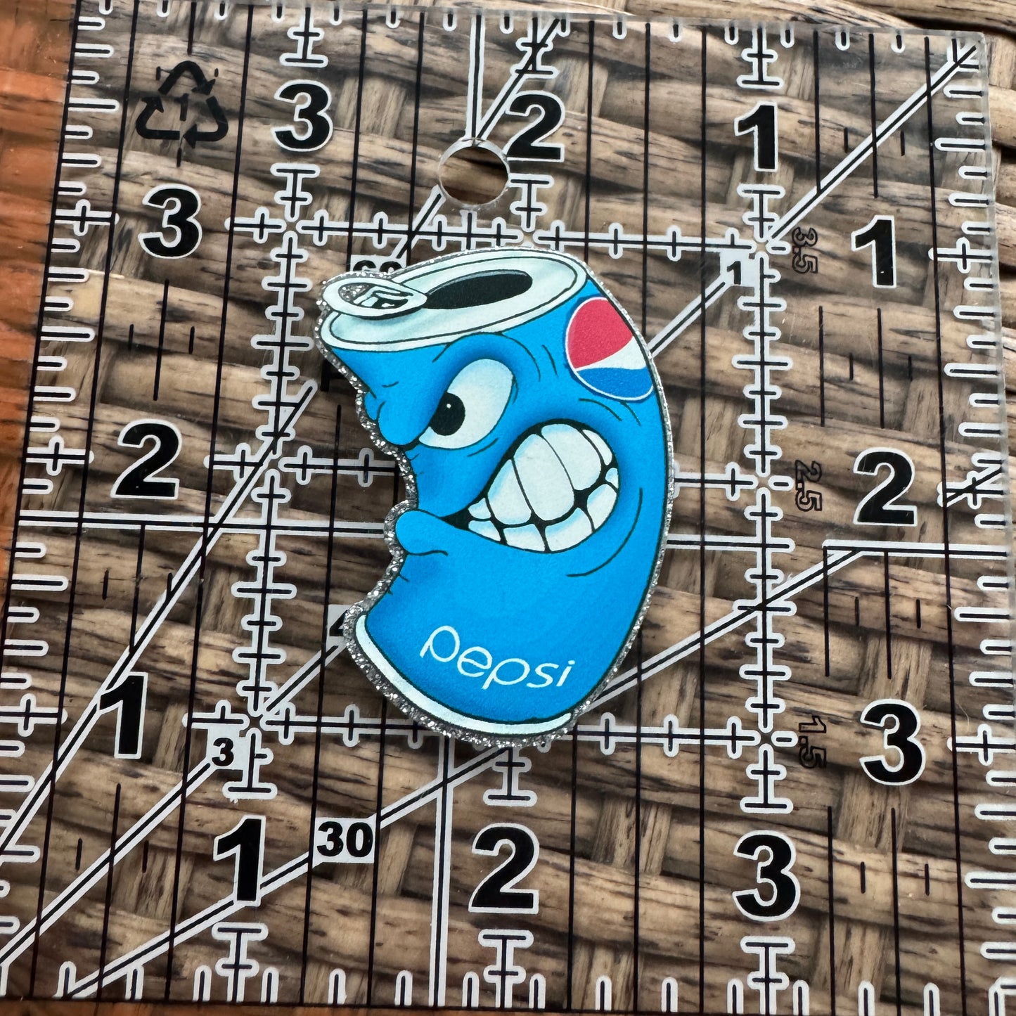 Acrylic Flatback,  Planar, Cabochon, Single Pc - Pepsi