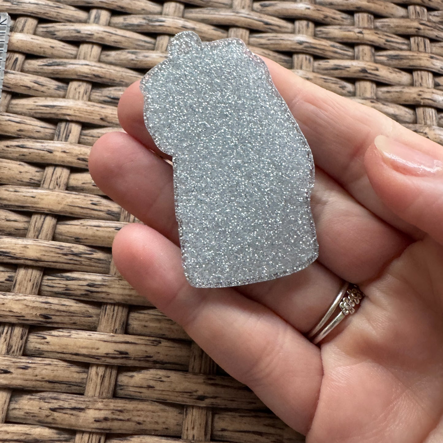 Acrylic Flatback,  Planar, Cabochon, Single Pc - Crinkle Can of Coke