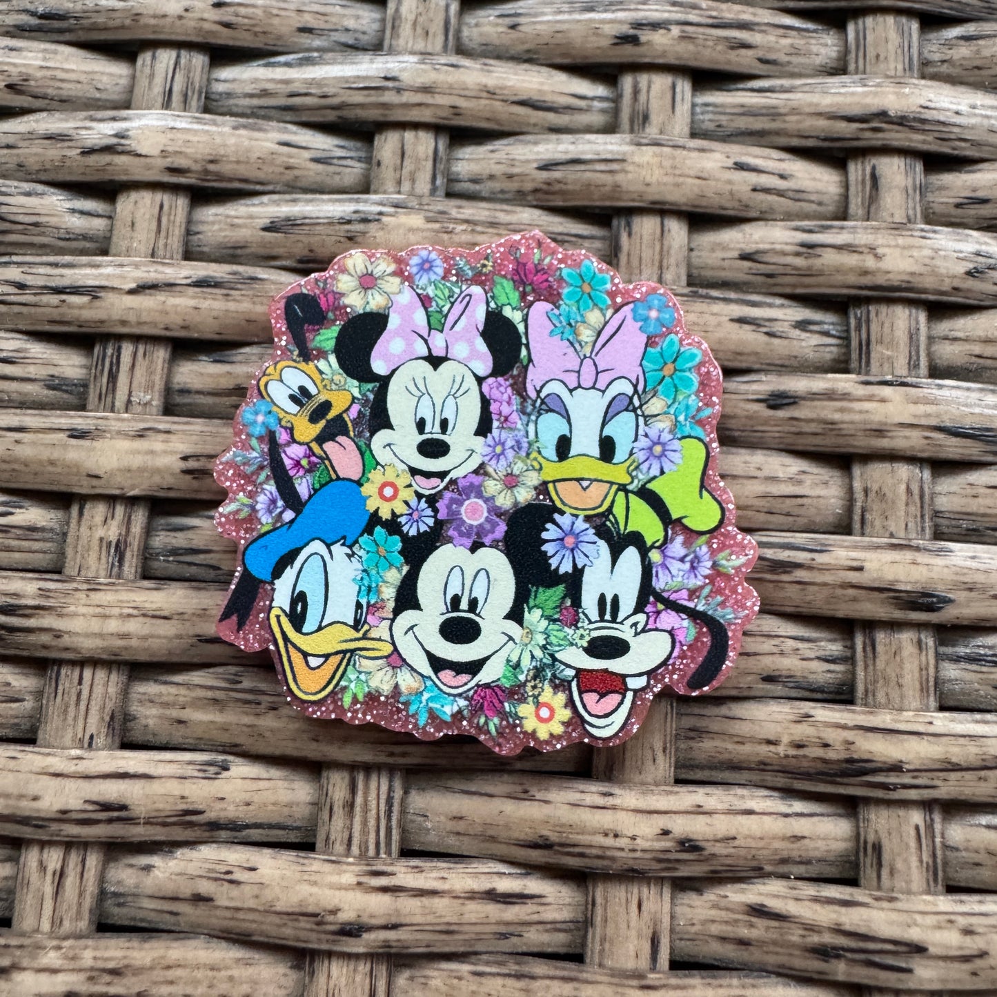 Acrylic Flatback,  Planar, Cabochon, Single Pc - Mickey and friends