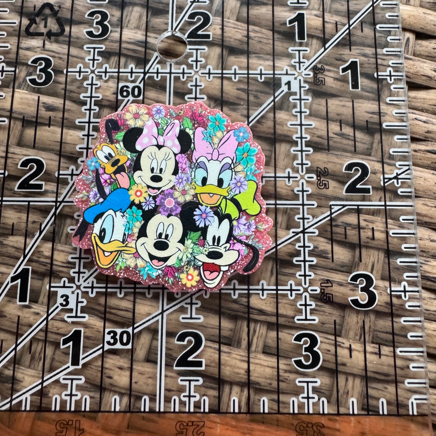 Acrylic Flatback,  Planar, Cabochon, Single Pc - Mickey and friends