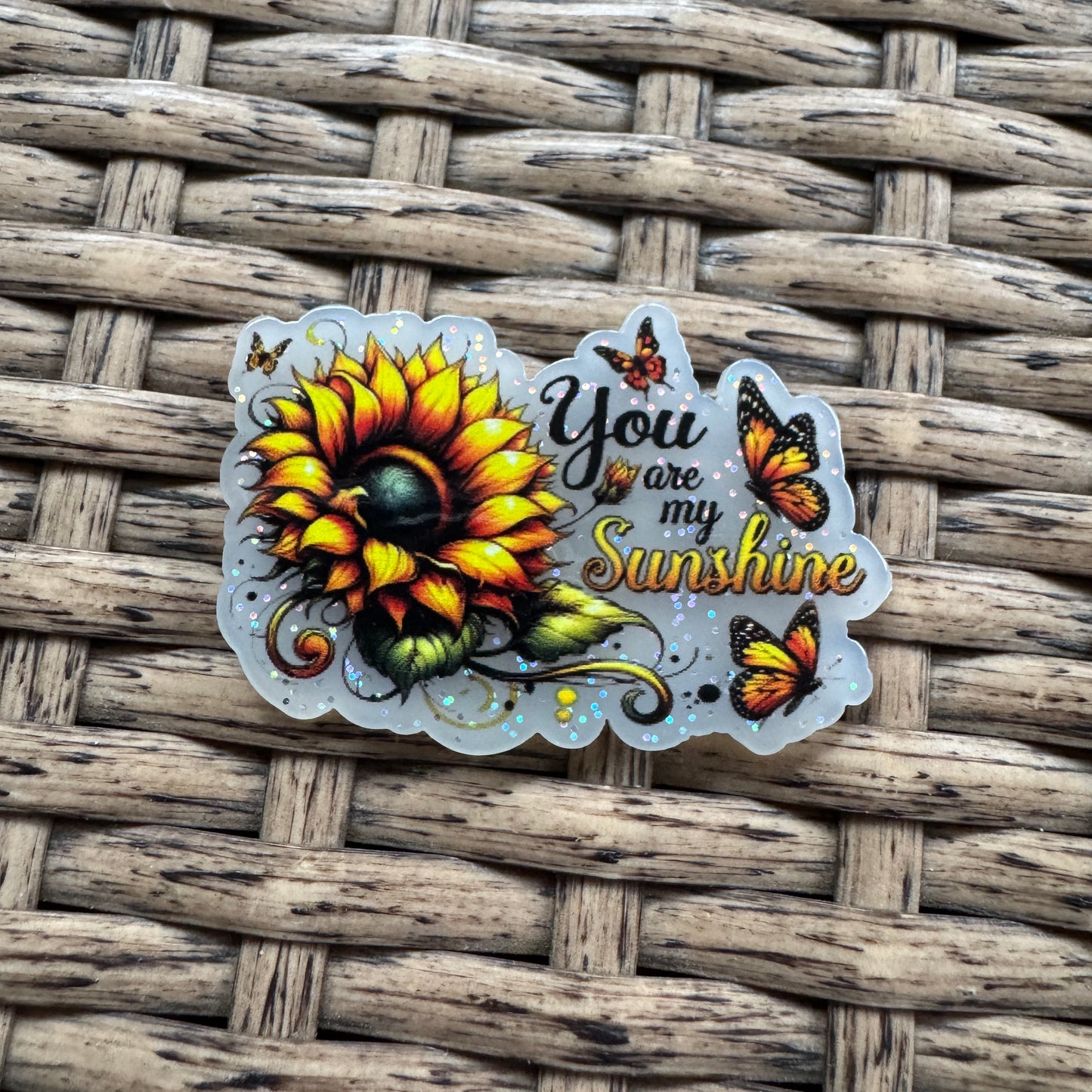 Acrylic Flatback,  Planar, Cabochon, Single Pc - You Are My Sunshine