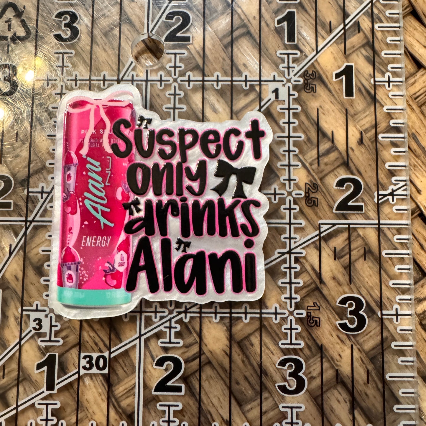 Alani Energy Drink Acrylic  Flatback,  Planar, Cabochon, Single Pc
