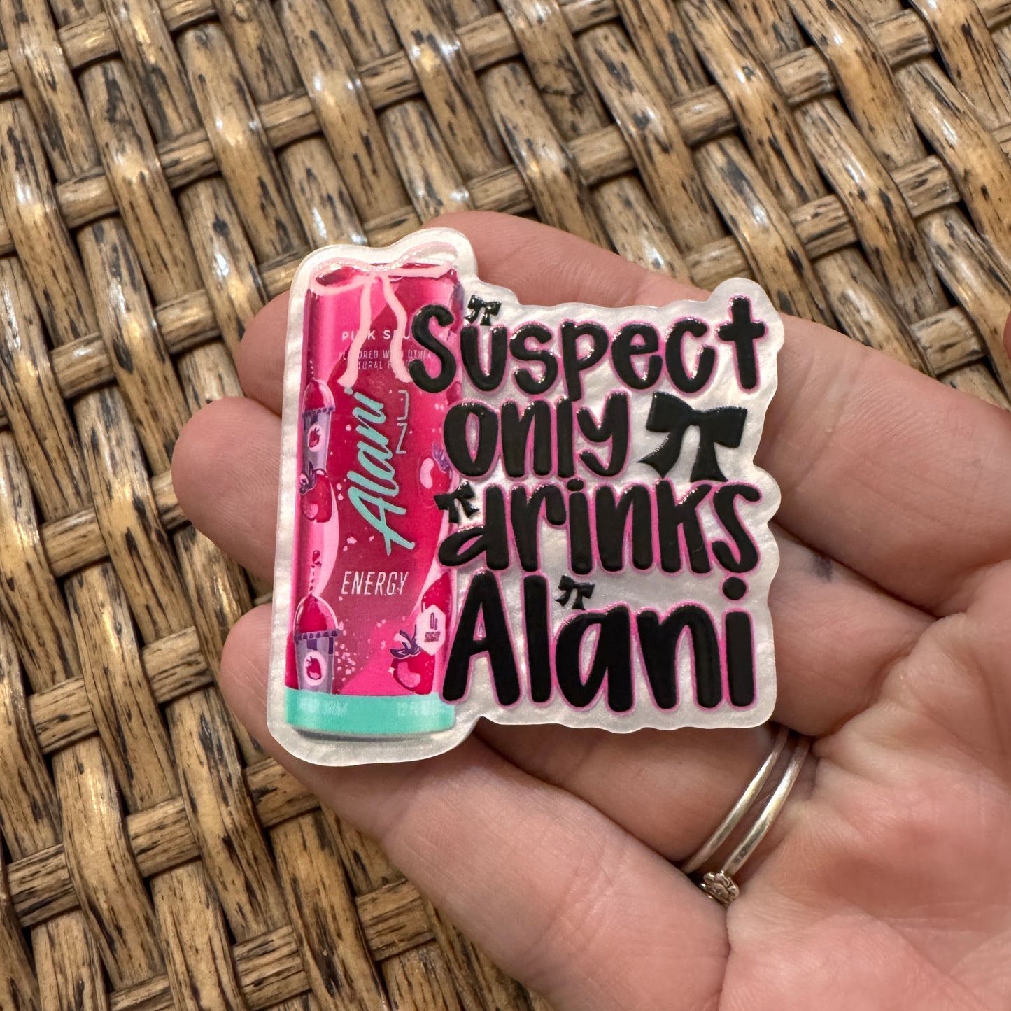 Alani Energy Drink Acrylic  Flatback,  Planar, Cabochon, Single Pc