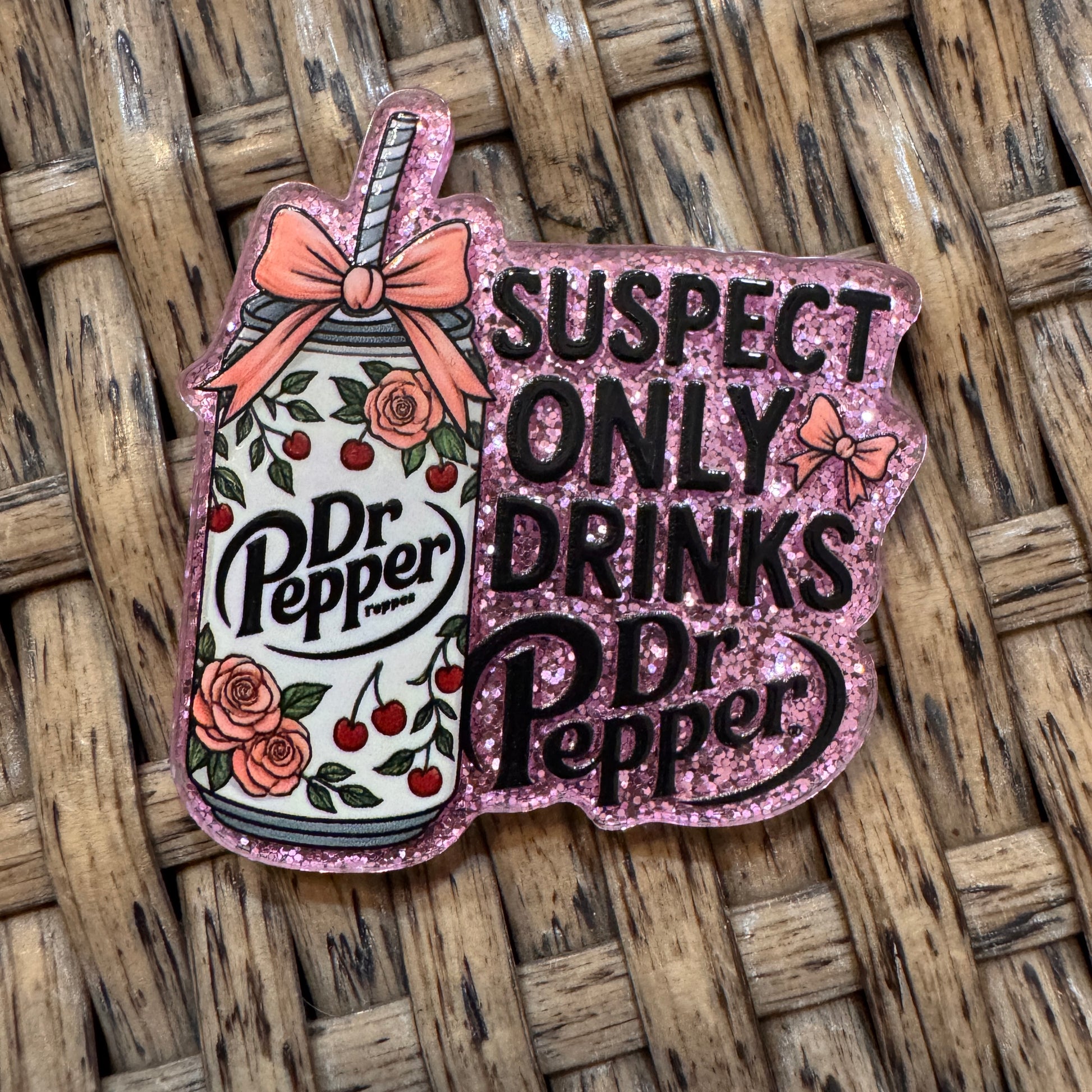 Dr Pepper drink Acrylic Flatback for Badge Reels and crafts