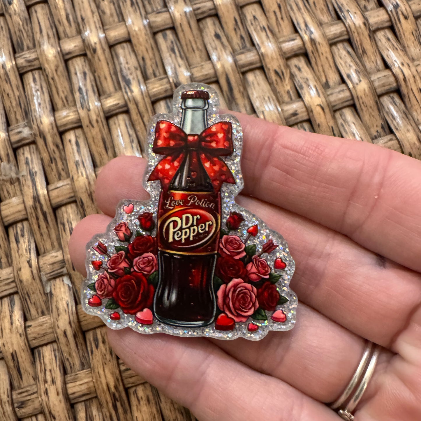 DR PEPPER Acrylic  Flatback,  Planar, Cabochon, Single Pc