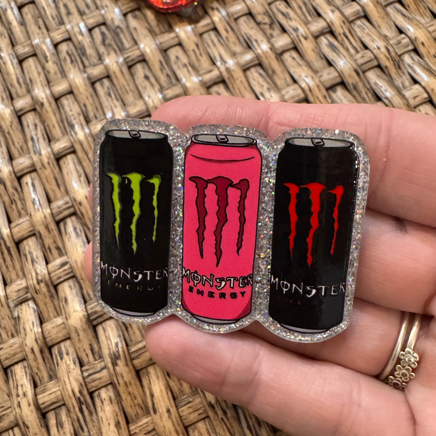 Monster Energy Drink Acrylic  Flatback,  Planar, Cabochon, Single Pc