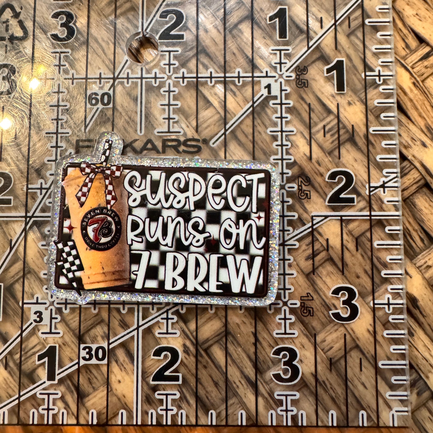 7 Brew Coffee Acrylic Flatback,  Planar, Cabochon, Single Pc