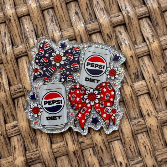 Diet Pepsi Acrylic Flatback for Badge Reels and Crafts