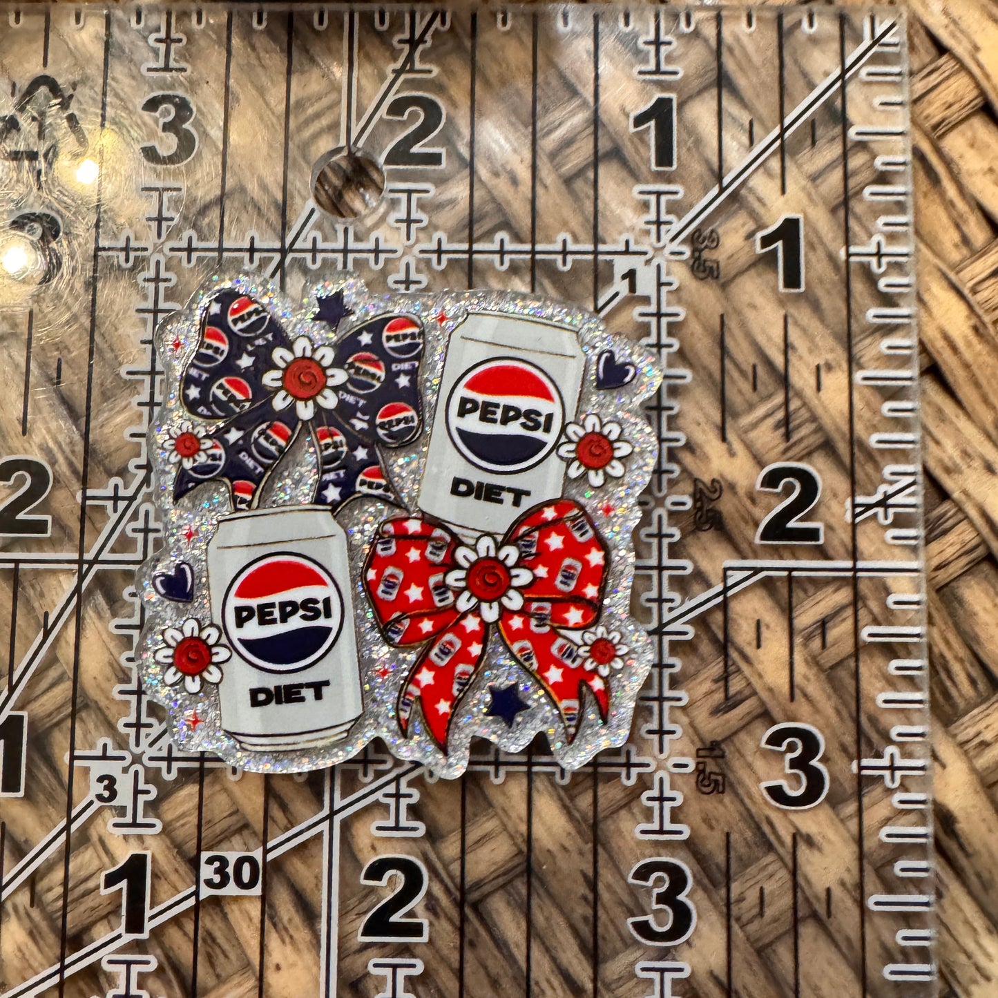 Diet Pepsi Acrylic Flatback,  Planar, Cabochon, Single Pc