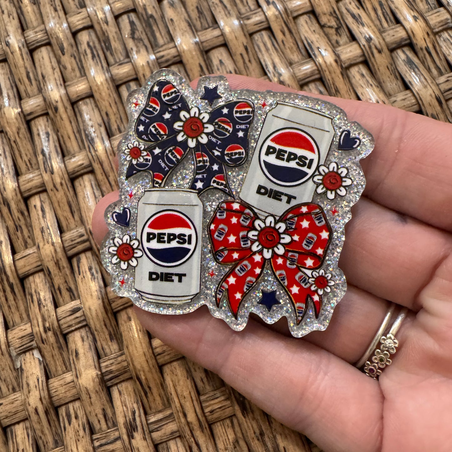 Diet Pepsi Acrylic Flatback,  Planar, Cabochon, Single Pc