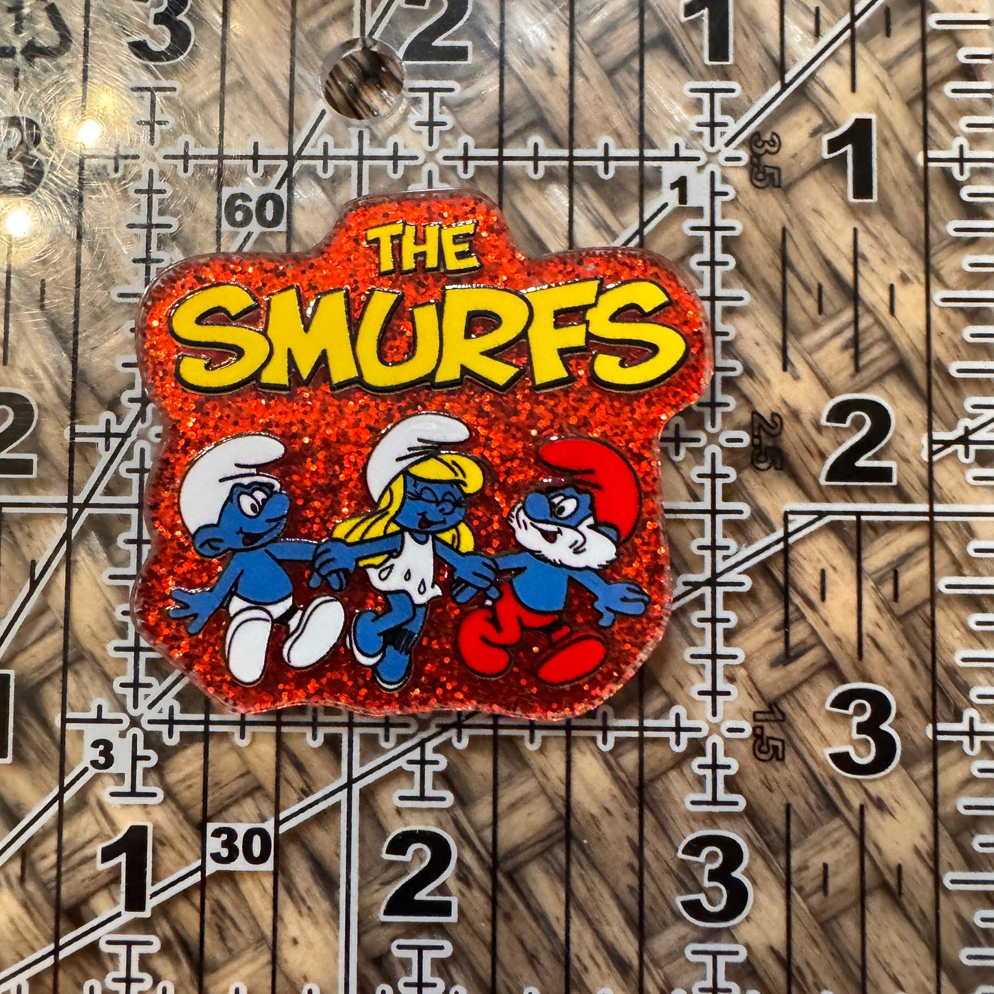 The Smurfs Acrylic Flatback,  Planar, Cabochon, Single Pc