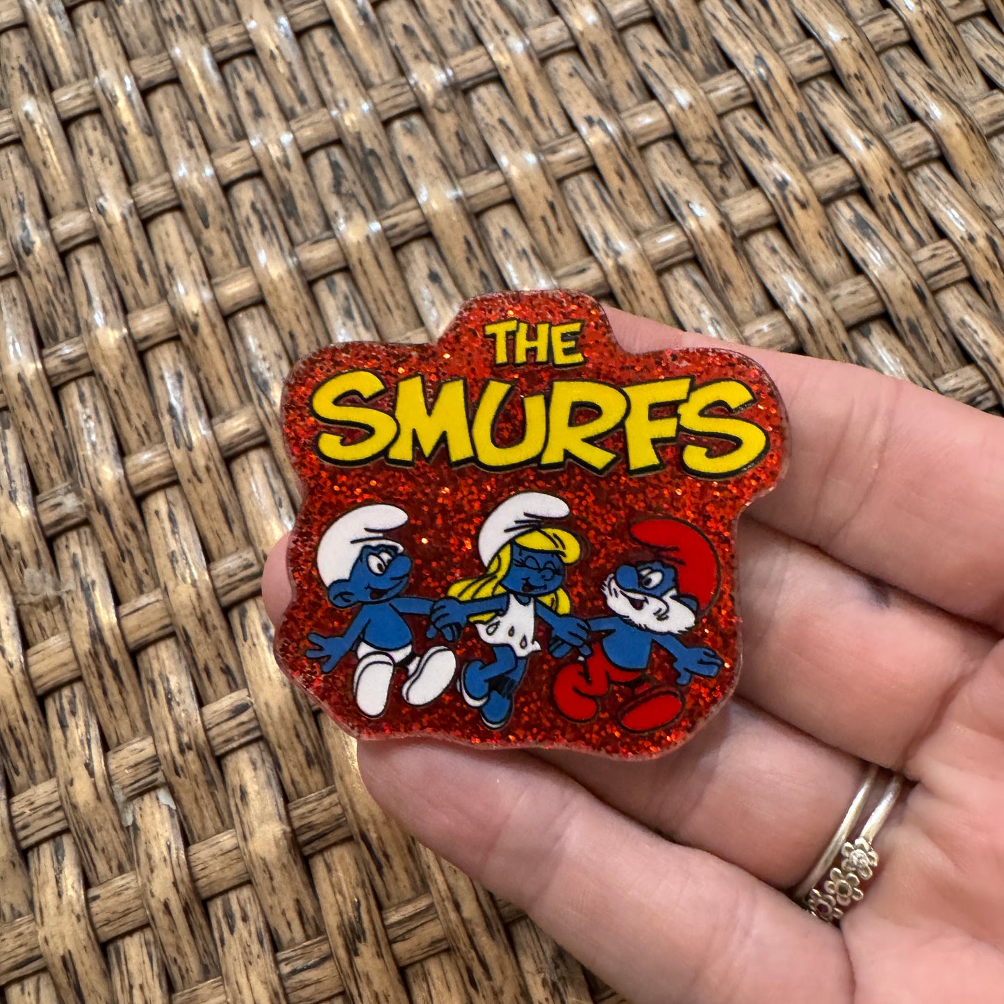 The Smurfs Acrylic Flatback,  Planar, Cabochon, Single Pc