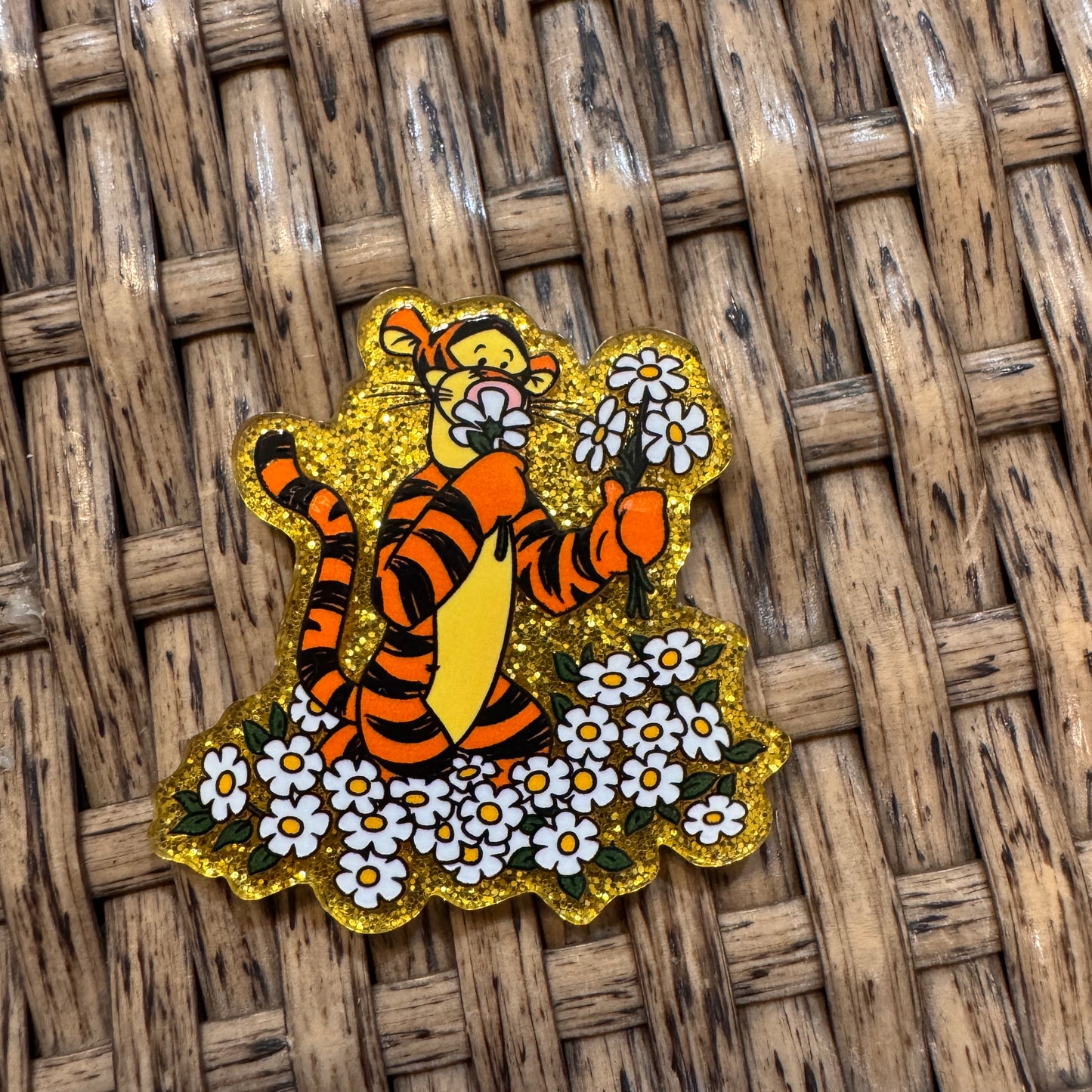 Tigger Acrylic Flatback,  Planar, Cabochon, Single Pc