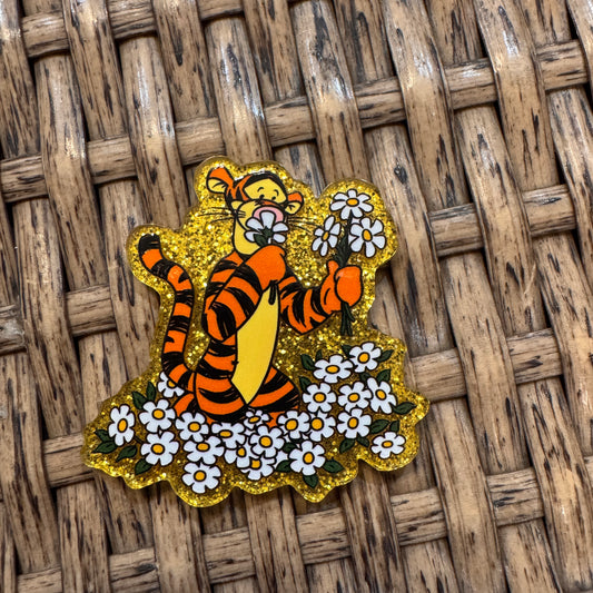 Tigger Acrylic Flatback,  Planar, Cabochon, Single Pc