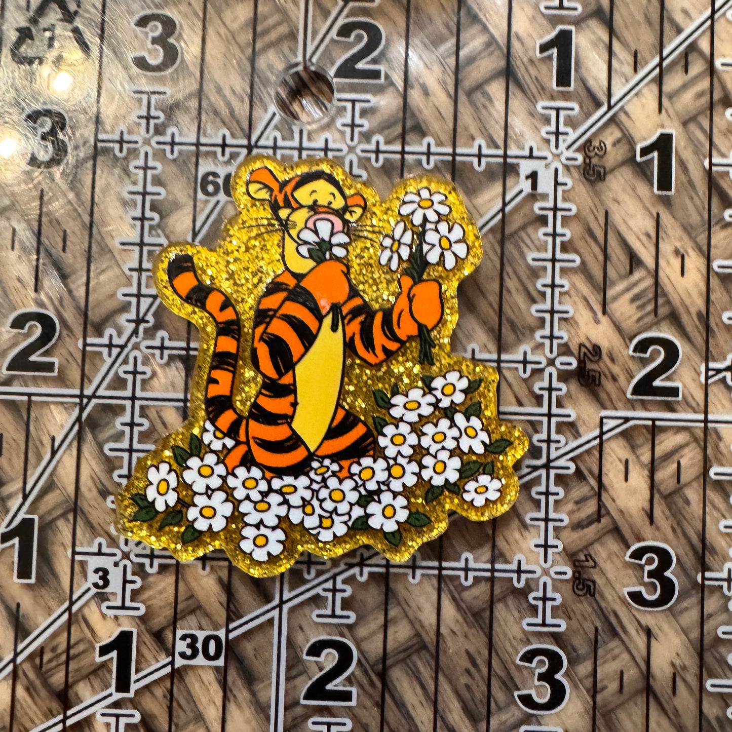 Tigger Acrylic Flatback,  Planar, Cabochon, Single Pc
