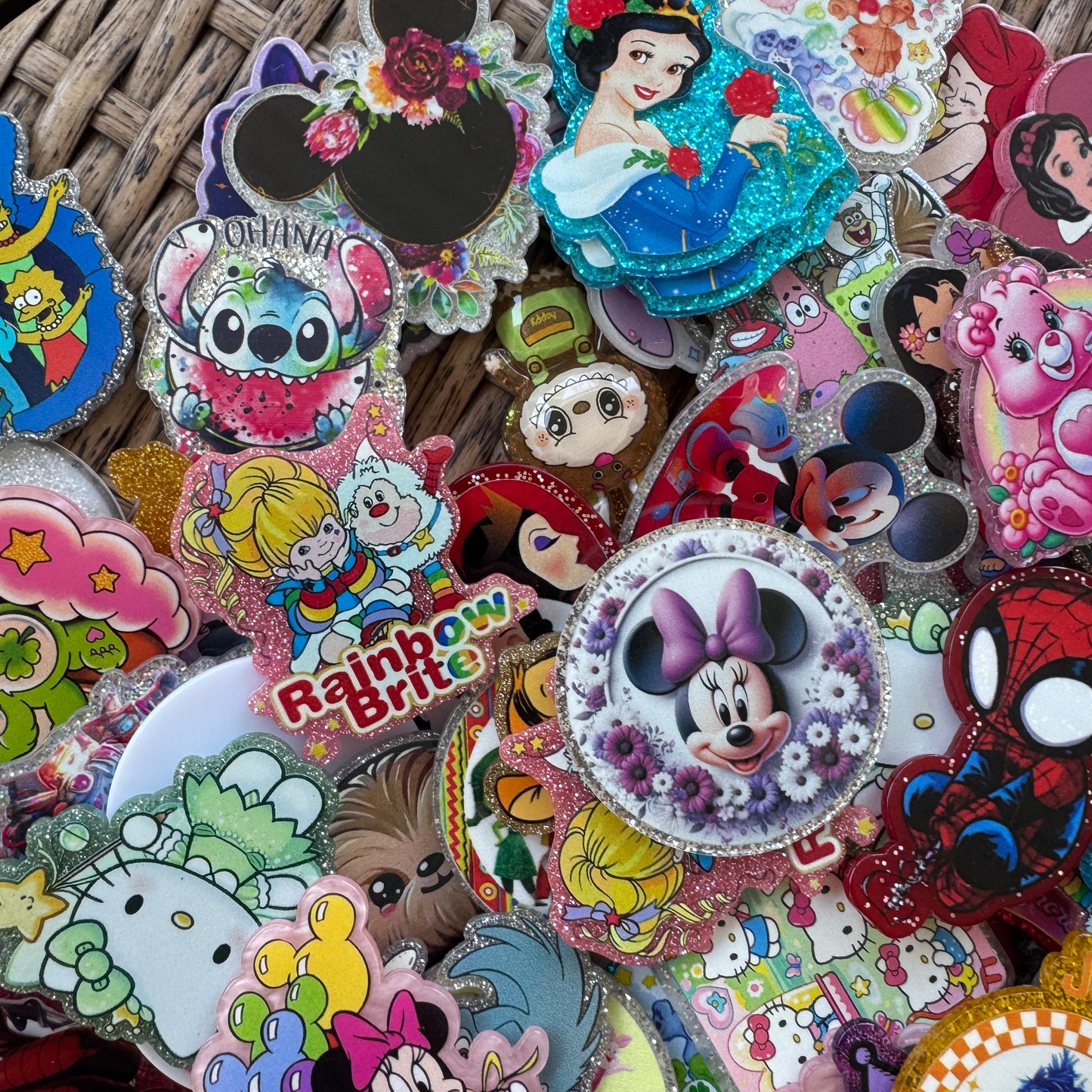 Mystery Bundle - Character/Cartoon Flatbacks - Glitter Flatback,  Single Pc.